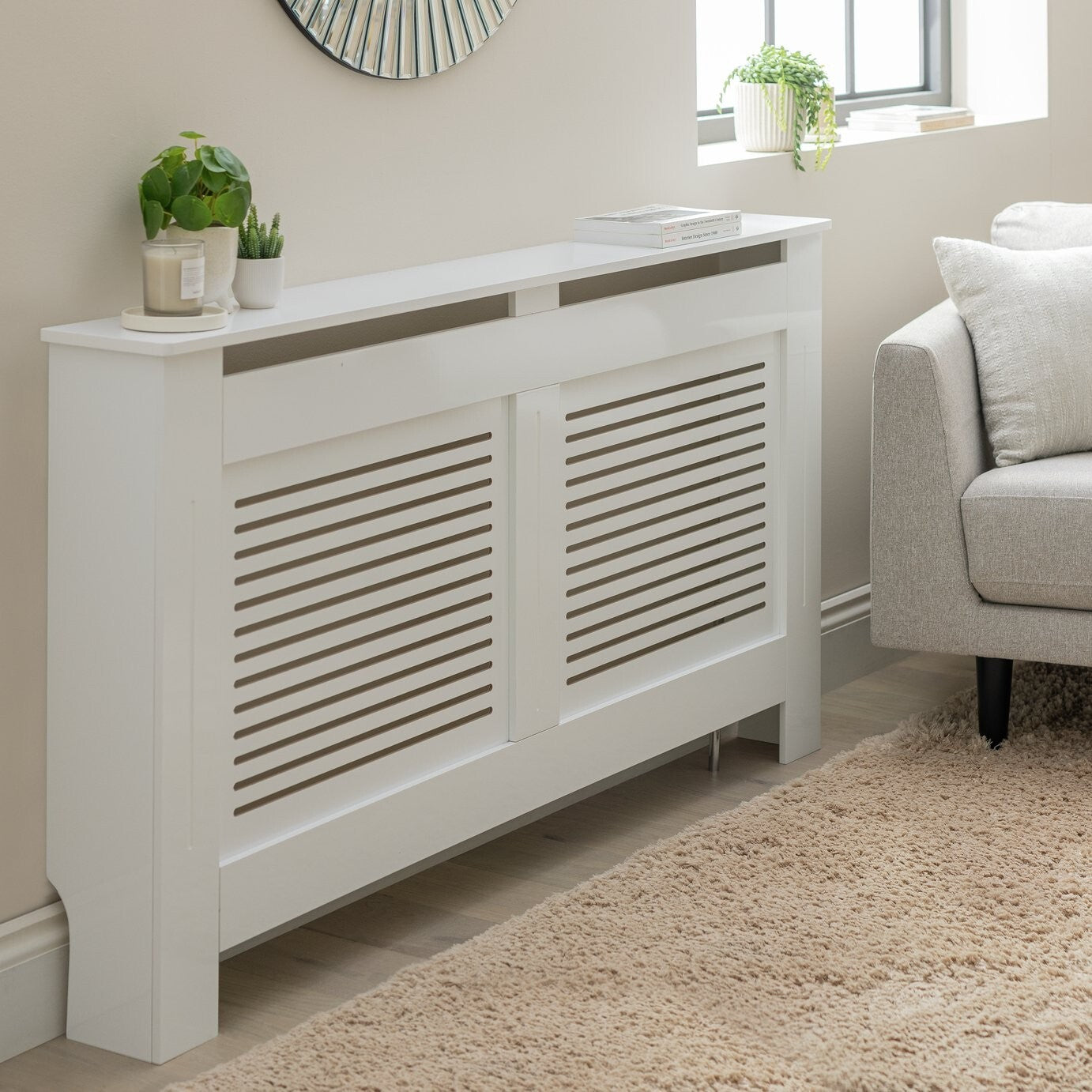 Habitat Austin Large Radiator Cover - White ( B Grade 18667 )