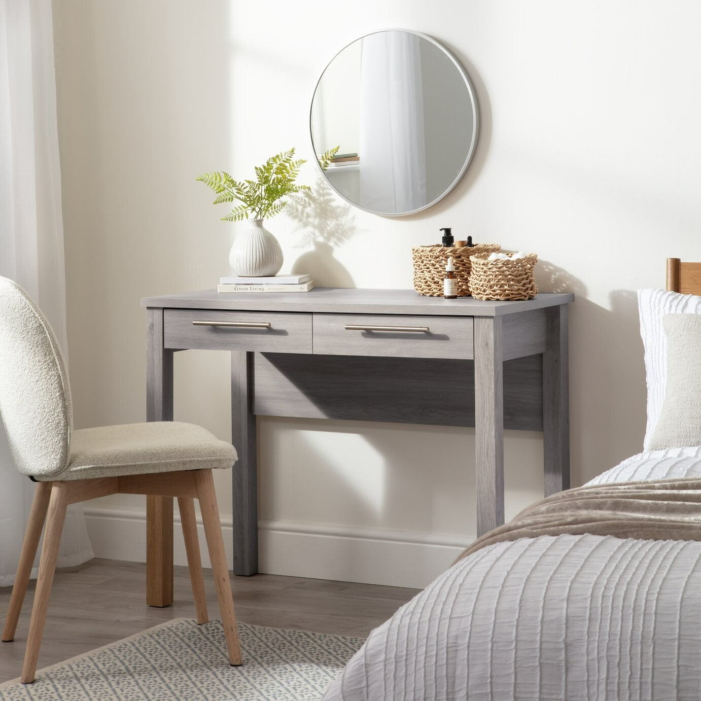 Brisbane 2 Drawer Dressing Table - Grey Oak ( B Grade 55112 )