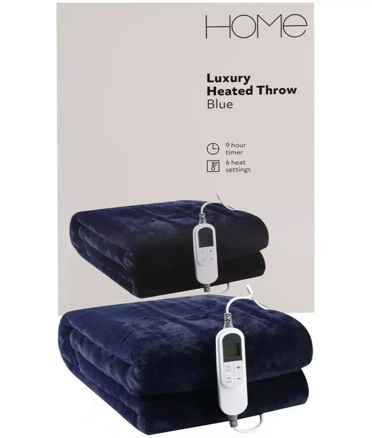 Blue Heated Throw