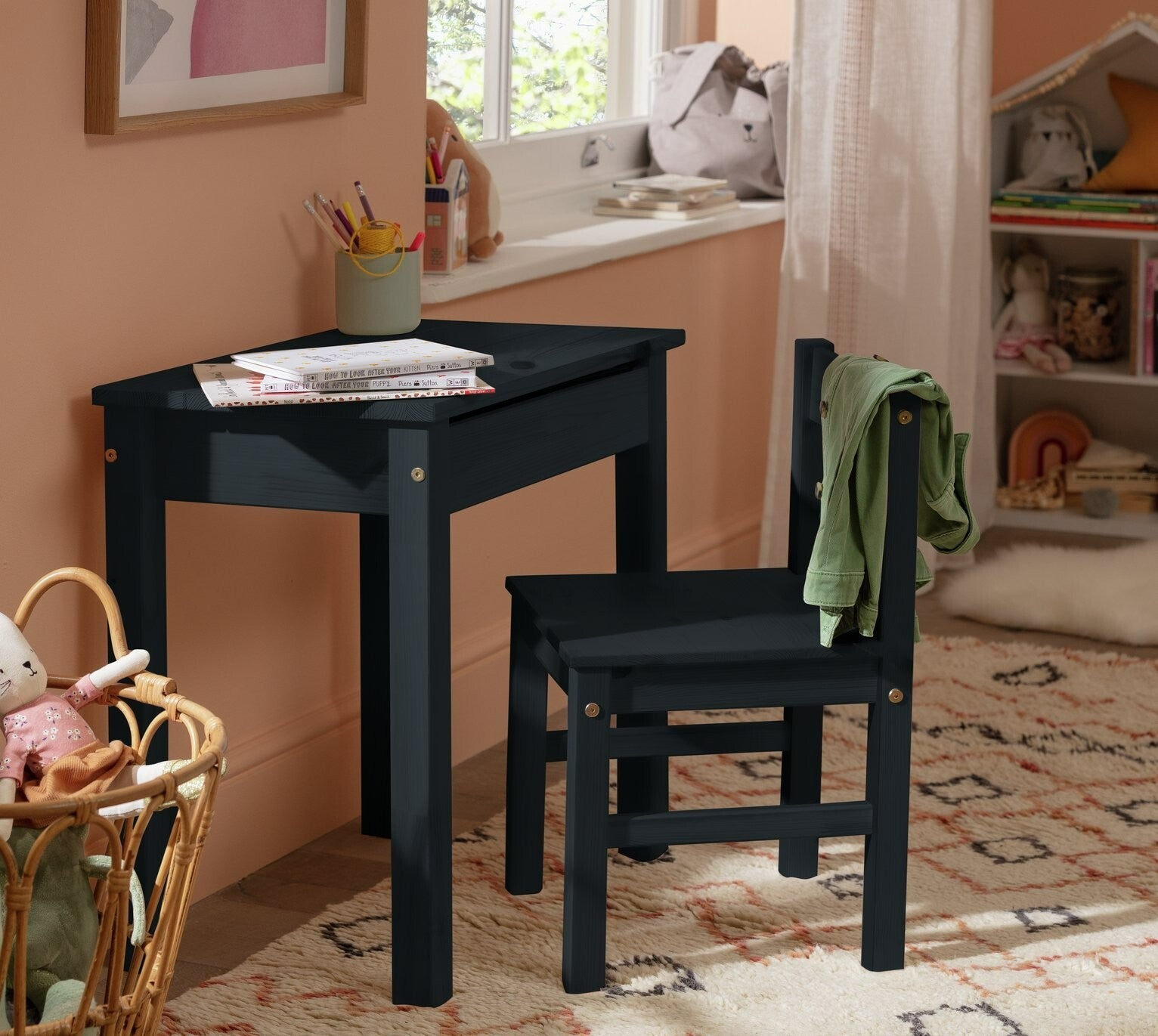 Kids Scandinavia Desk & Chair - Ink Blue