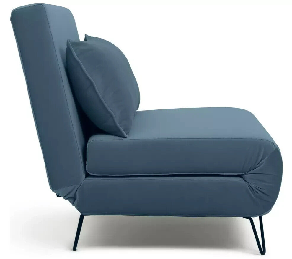 Habitat Roni Single Velvet Chairbed - India Ink