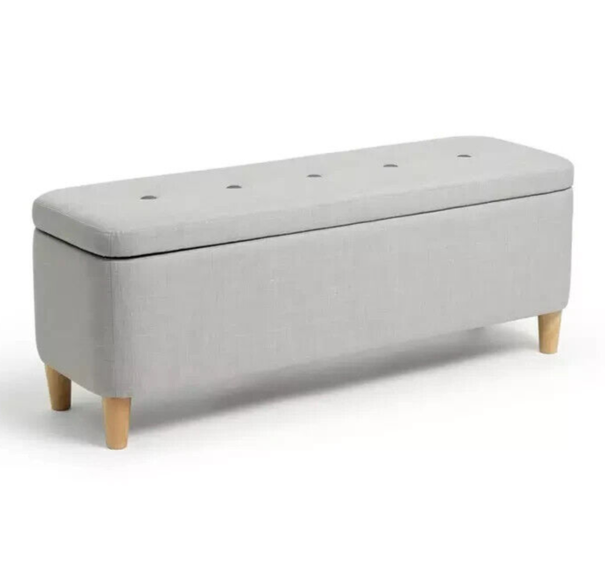 Habitat Aspen Ottoman - Light Grey