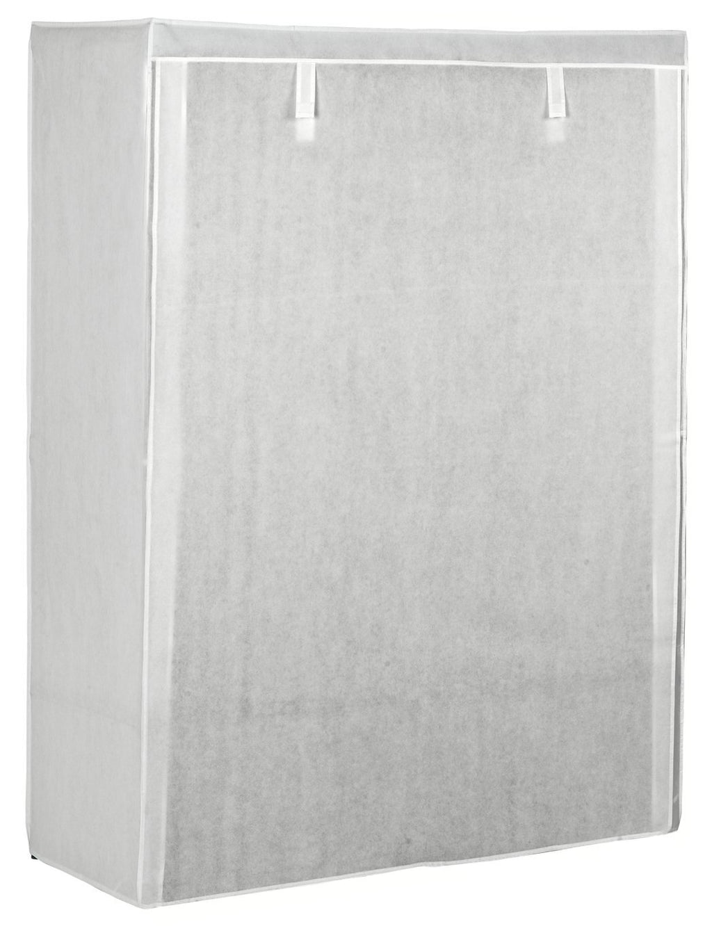 Home Double Heavy Duty Covered Rail - White | White Clothes Garment Storage Rail
