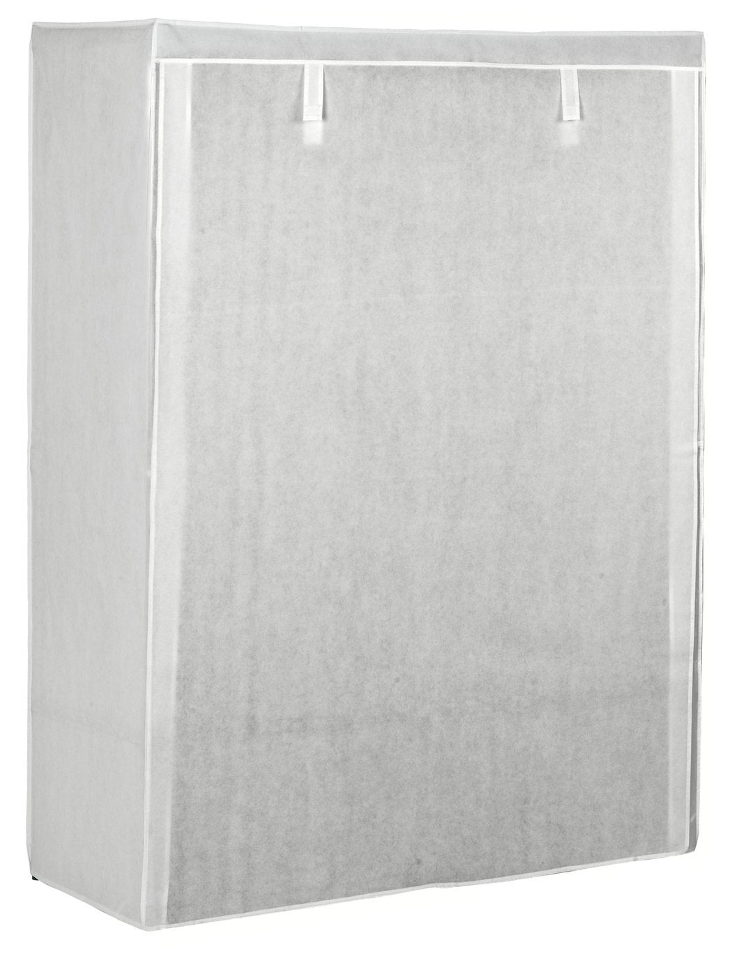 Home Double Heavy Duty Covered Rail - White | White Clothes Garment Storage Rail
