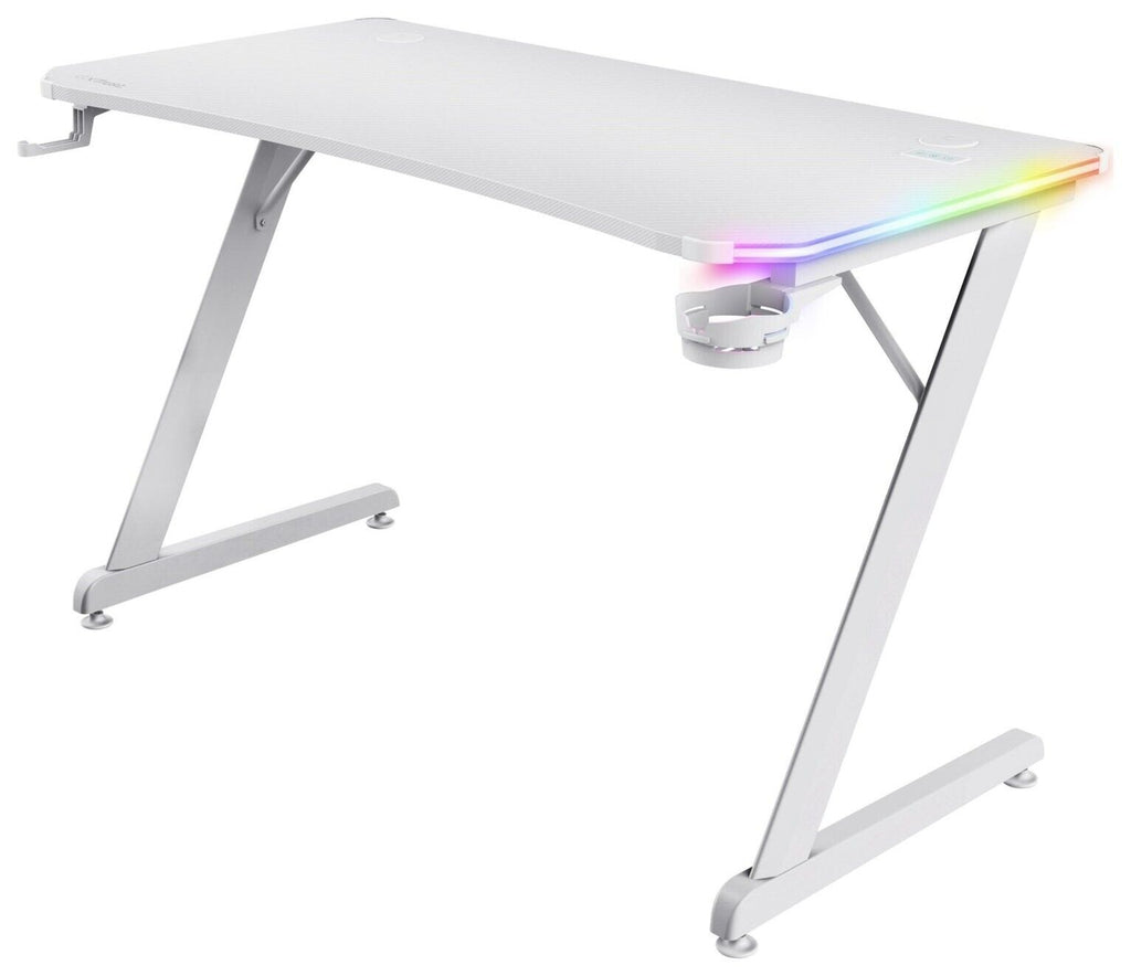 Trust GXT709 Luminus RGB Gaming Desk - White
