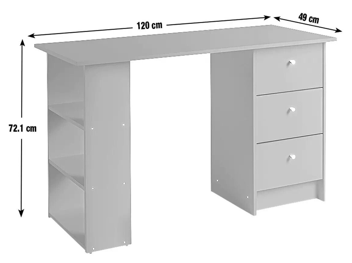 Malibu 3 Drawer Office Desk - Oak Effect ( B Grade )