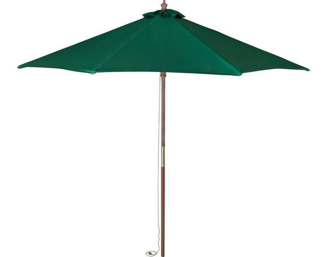 2m Water Repellent Garden Parasol - Green