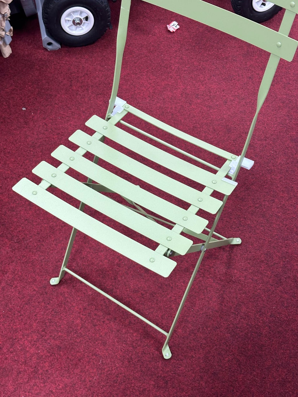 Habitat Eve 4 Folding Metal Garden Chairs - Light Green