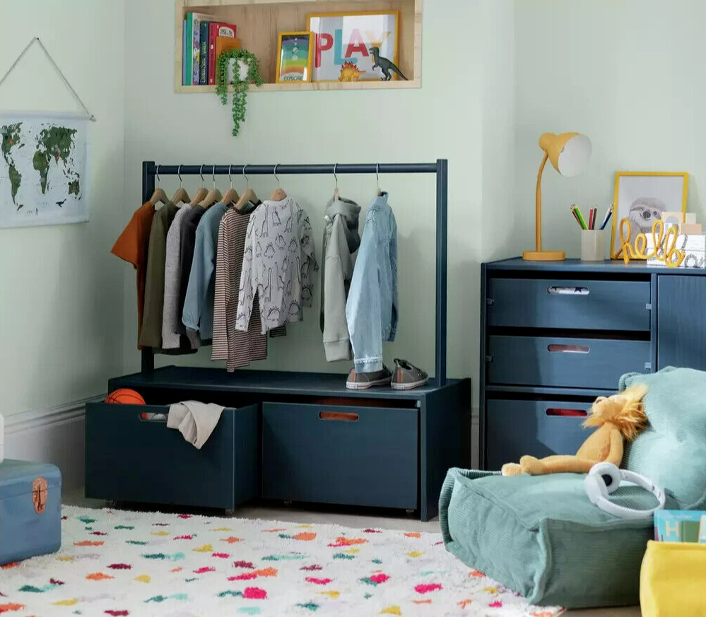 Habitat Kids Rico Hanging Rail With Storage - Blue