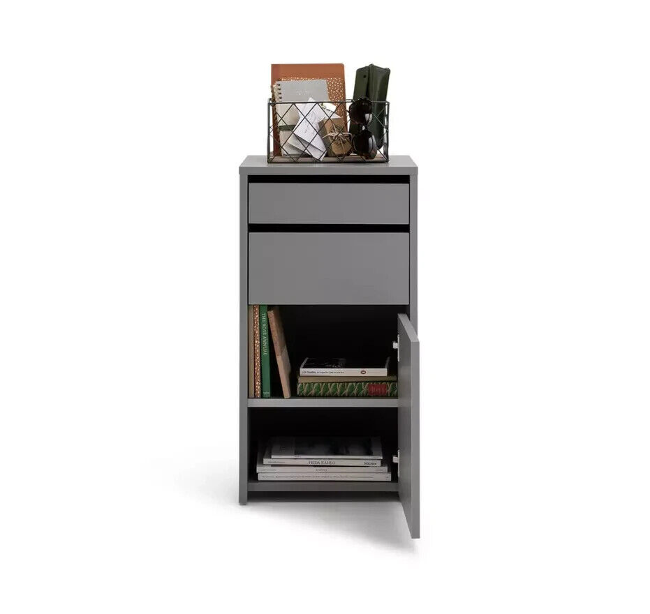 Habitat Pepper 2 Drawer Cabinet - Grey