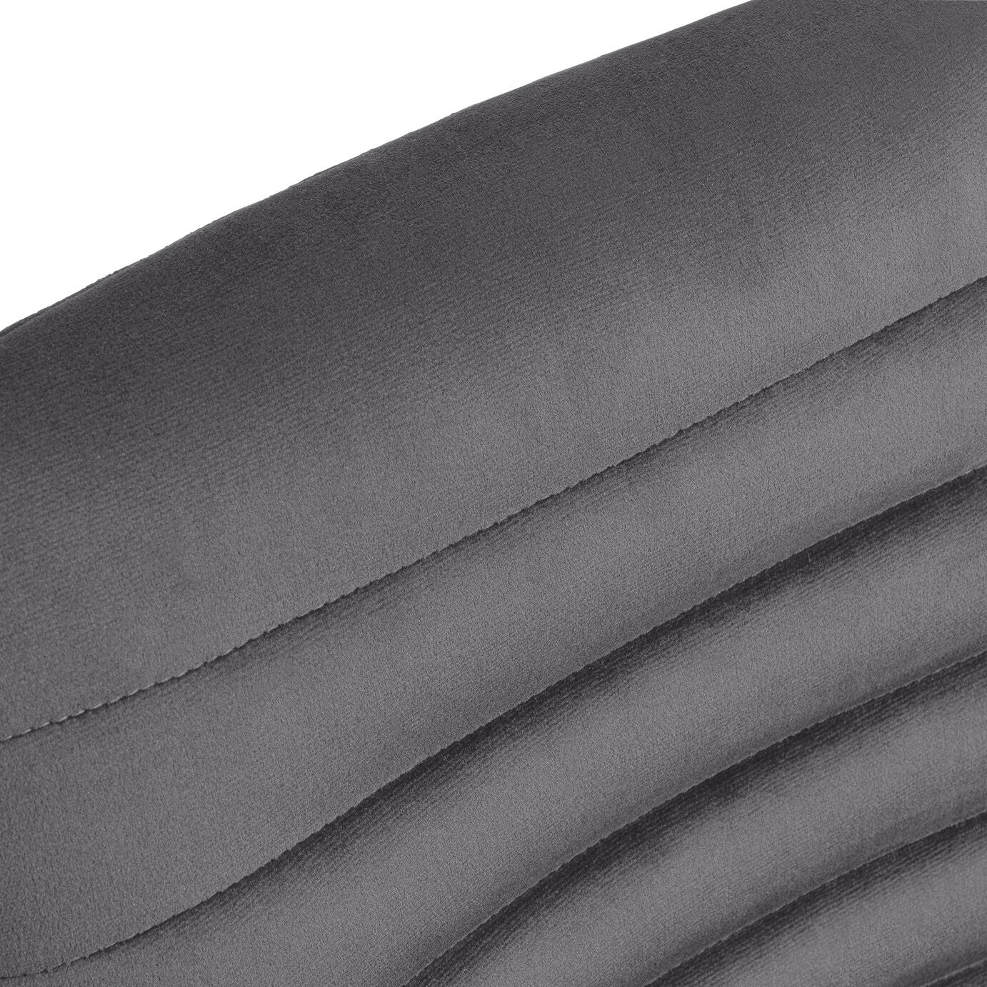 Keaton Pair of Velvet Dining Chairs - Charcoal