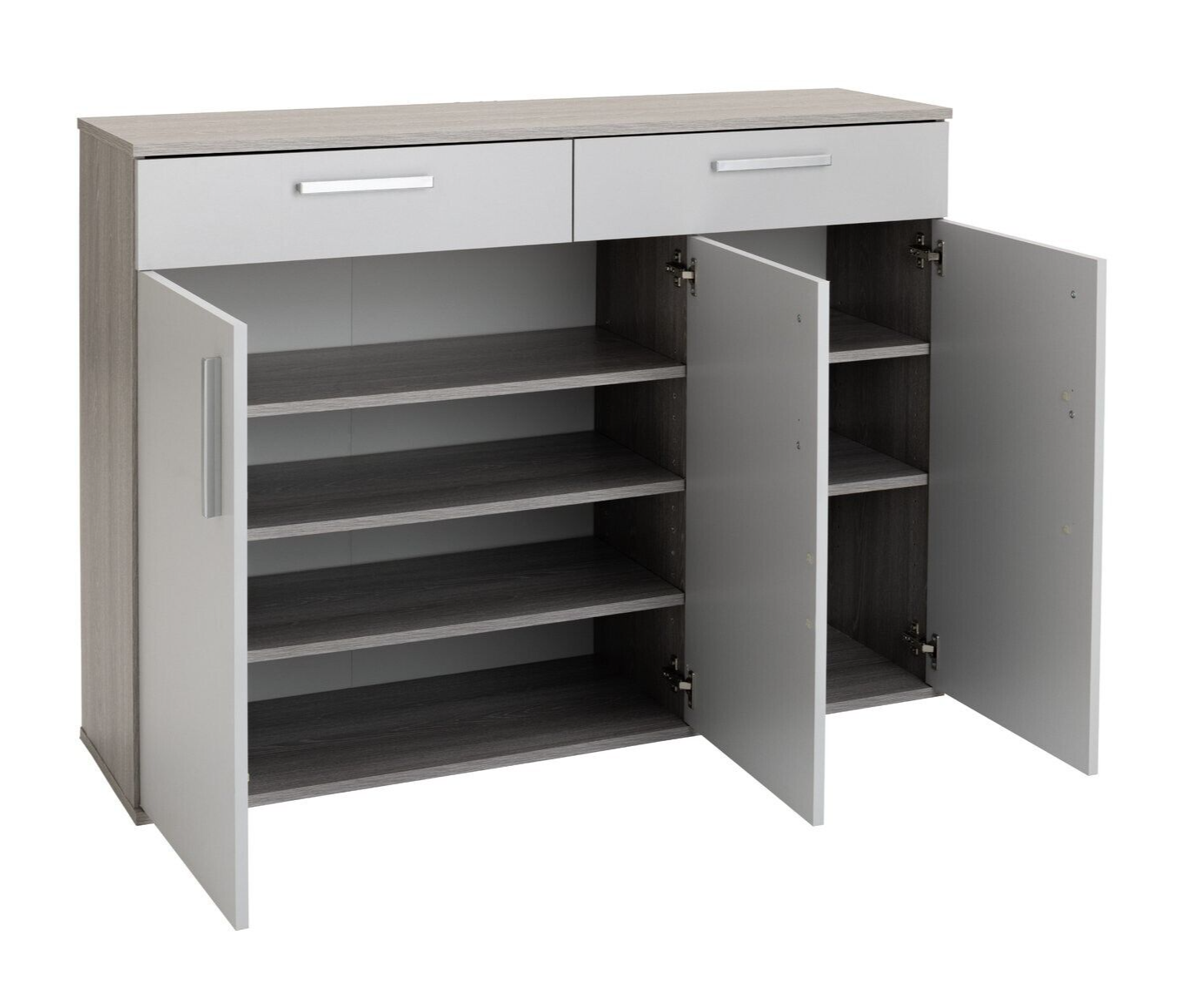 Habitat Venetia 3 Door Shoe Storage Cabinet - Grey & Oak