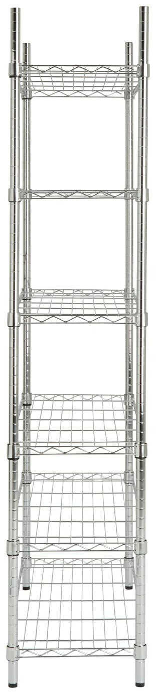 Home Metal 6 Tier Shelving Unit - Chrome