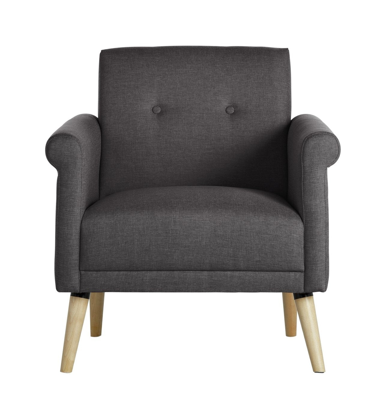 Habitat Home Evie Armchair in a Box Charcoal | Compact Comfortable Living Chair