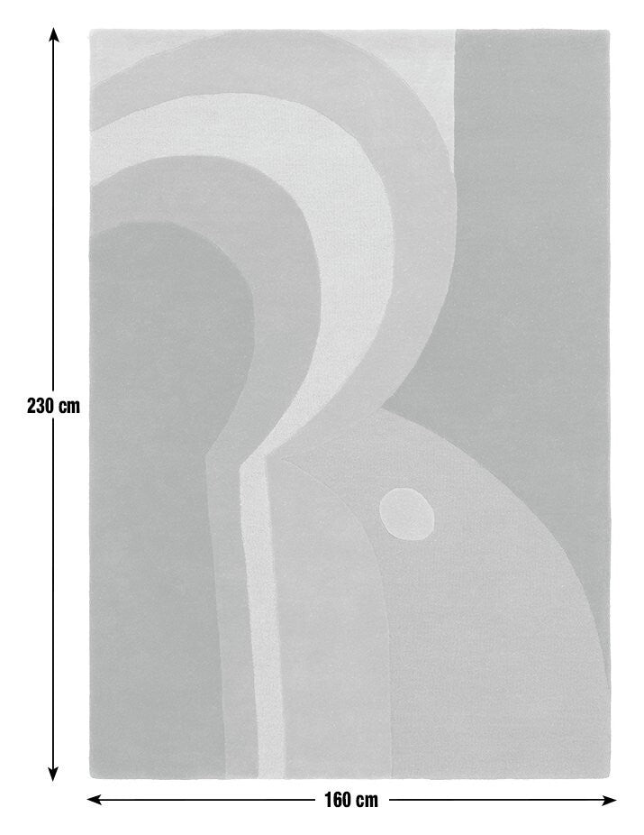 Habitat 60 Ripple Rug by Simone Brewster - 160x230cm - Blue