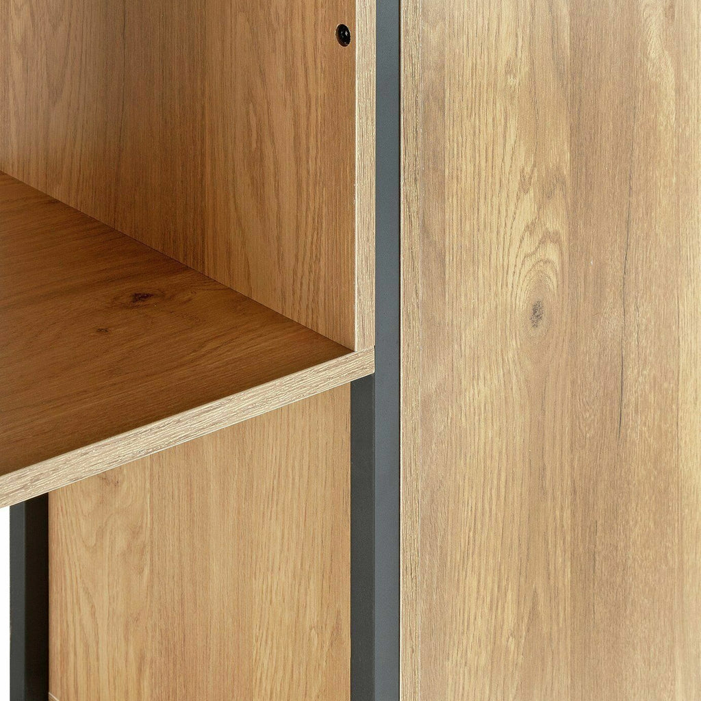 Habitat Loft Living Tall Shelving Unit - Light Oak | Oak Shelf Storage Bookcase