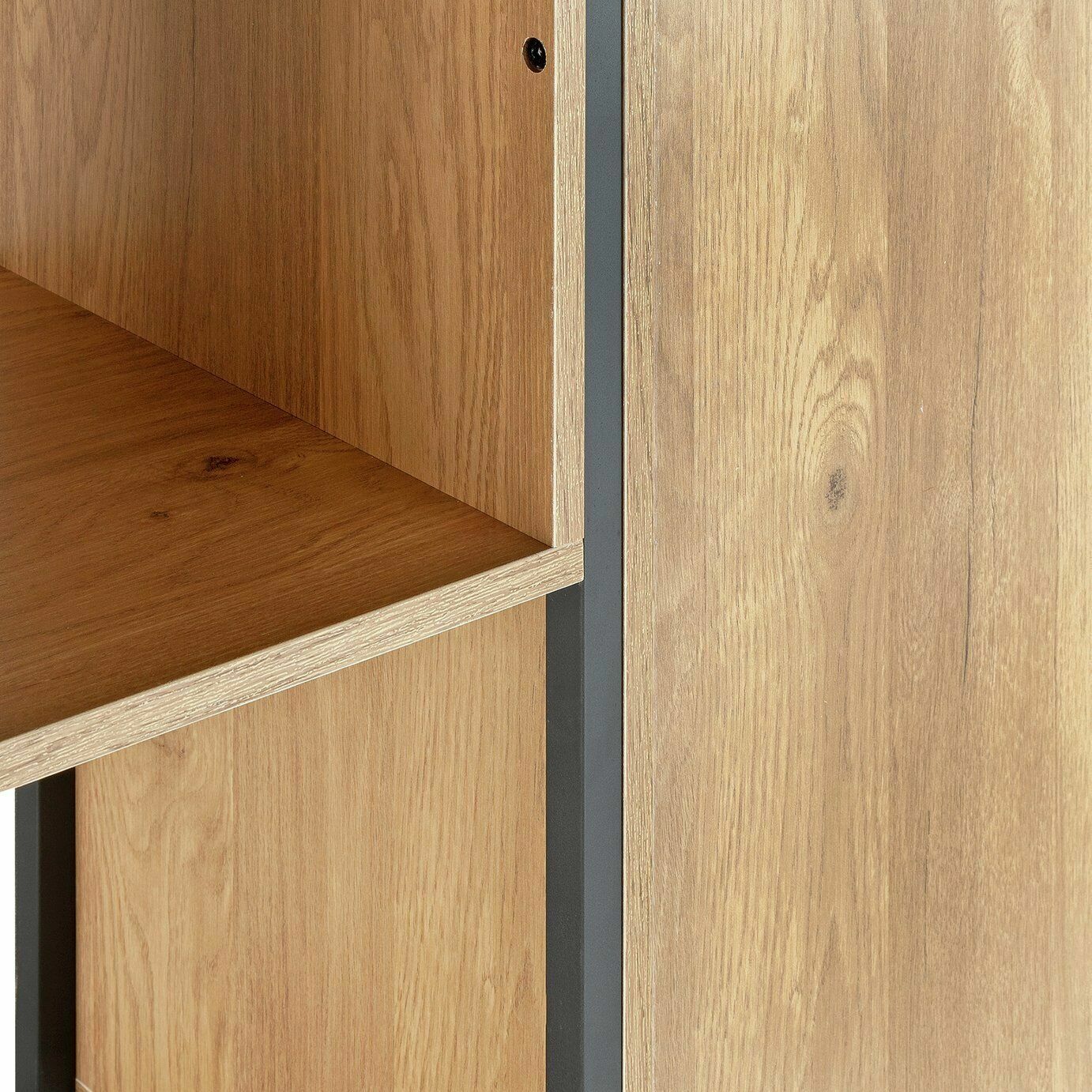 Habitat Loft Living Tall Shelving Unit - Light Oak | Oak Shelf Storage Bookcase