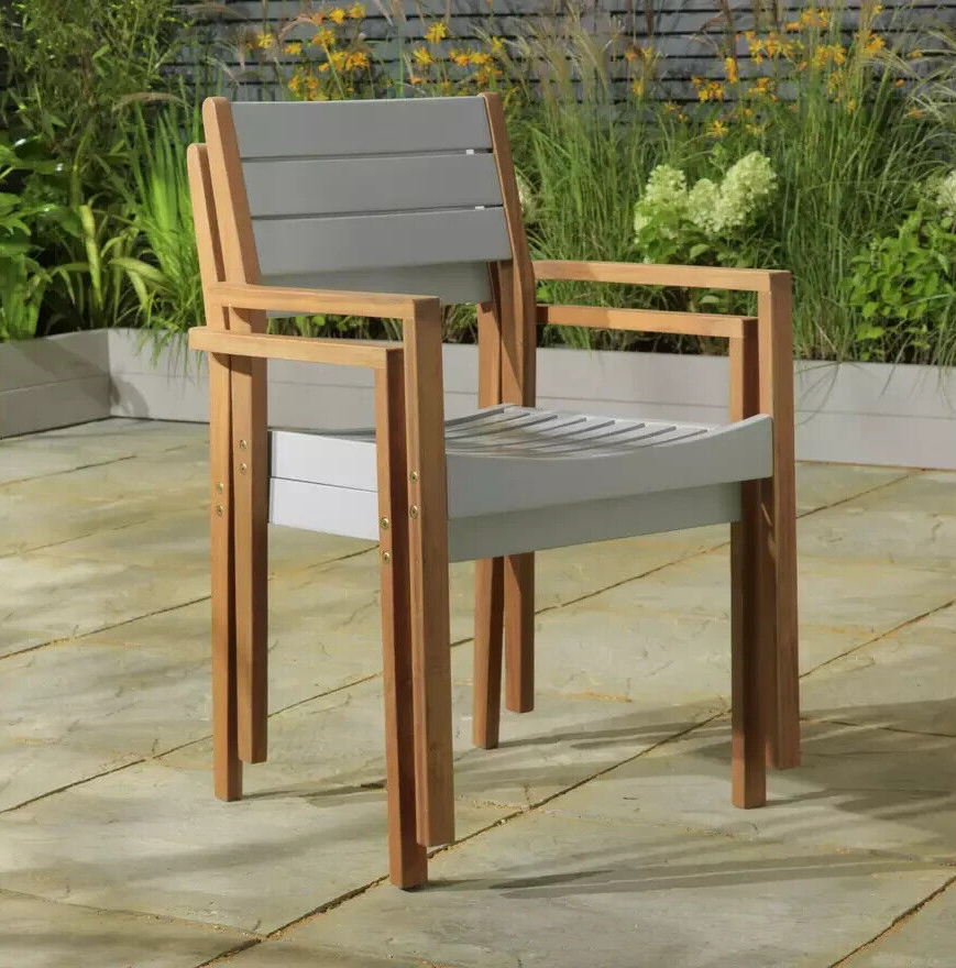 Richmond 6 Seater Wooden Patio Set - Grey ( B Grade 29488 - 29489 - 29491 )