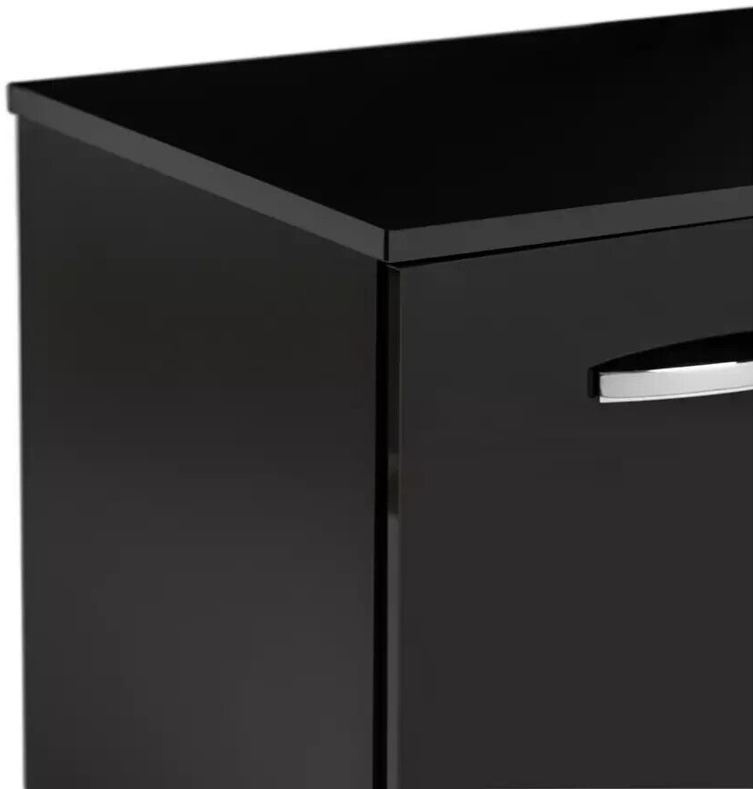 Habitat Home Hayward 2 Door Small TV Unit - Black Gloss | Entertainment Storage