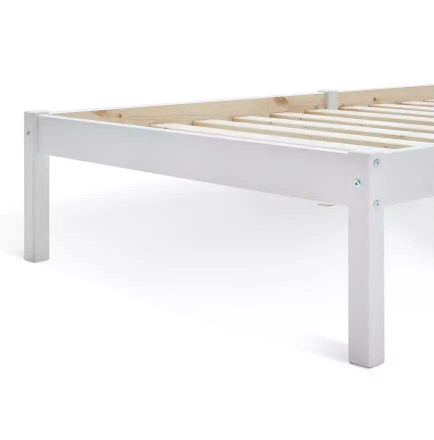 Habitat Ronnie Single Bed Frame - White | Sturdy Modern Bed Kids Teens Adults