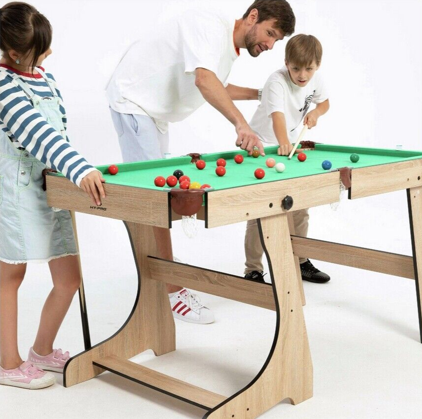 Hy Pro 5ft Folding Snooker Pool Table | Compact Home Game Table Free Delivery