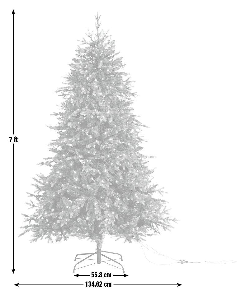 7ft Pre lit Natural Look Christmas Tree
