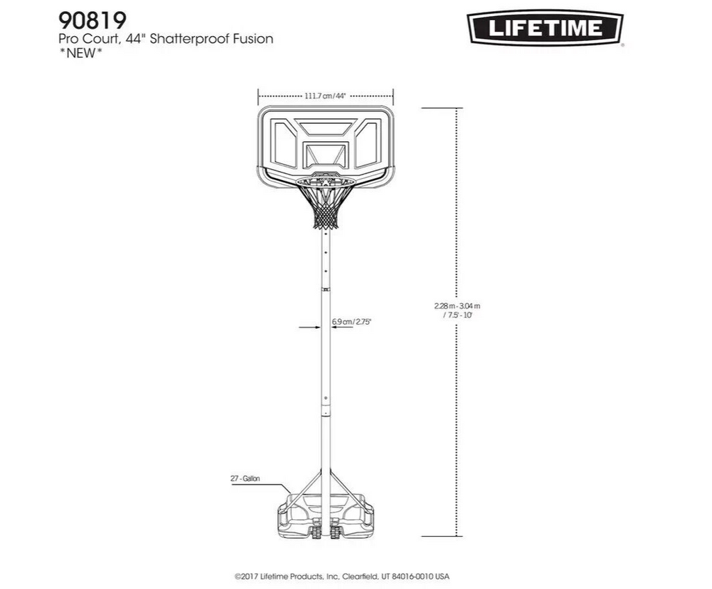 Lifetime Portable Basketball System - Blue