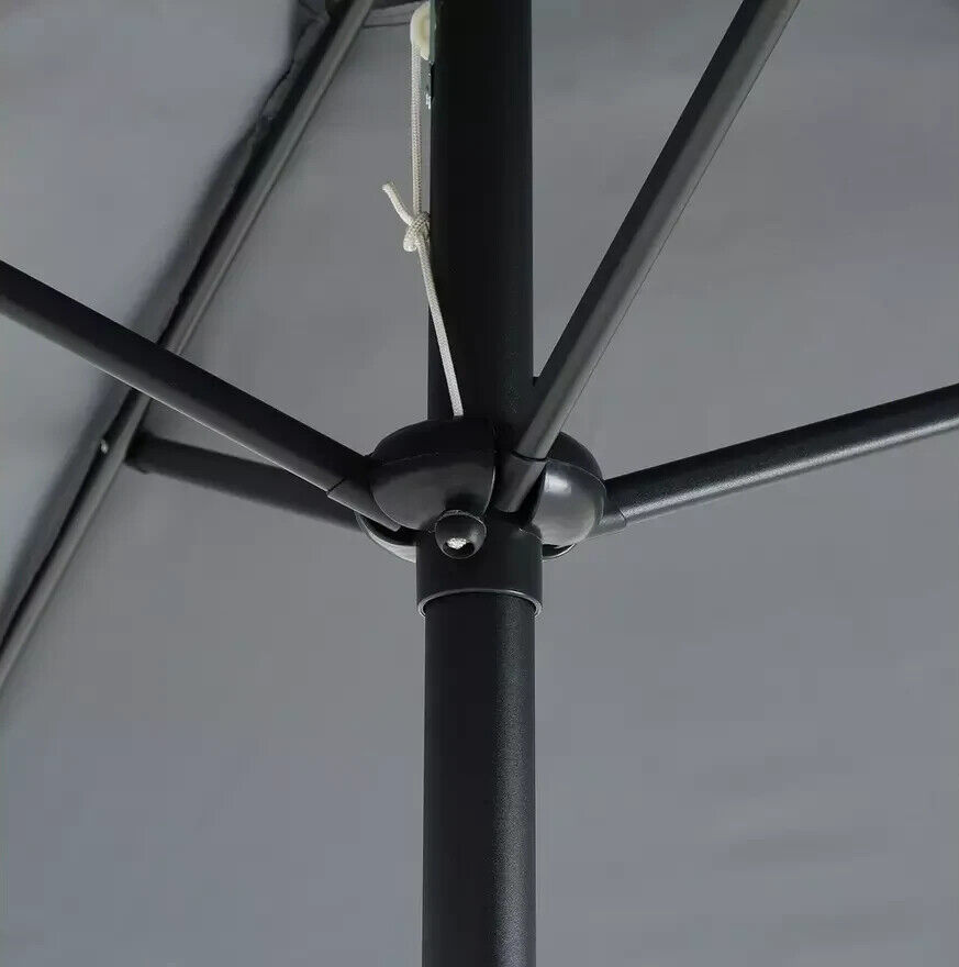 Habitat 2m Square Garden Parasol - Grey | Large Outdoor Umbrella Patio Garden