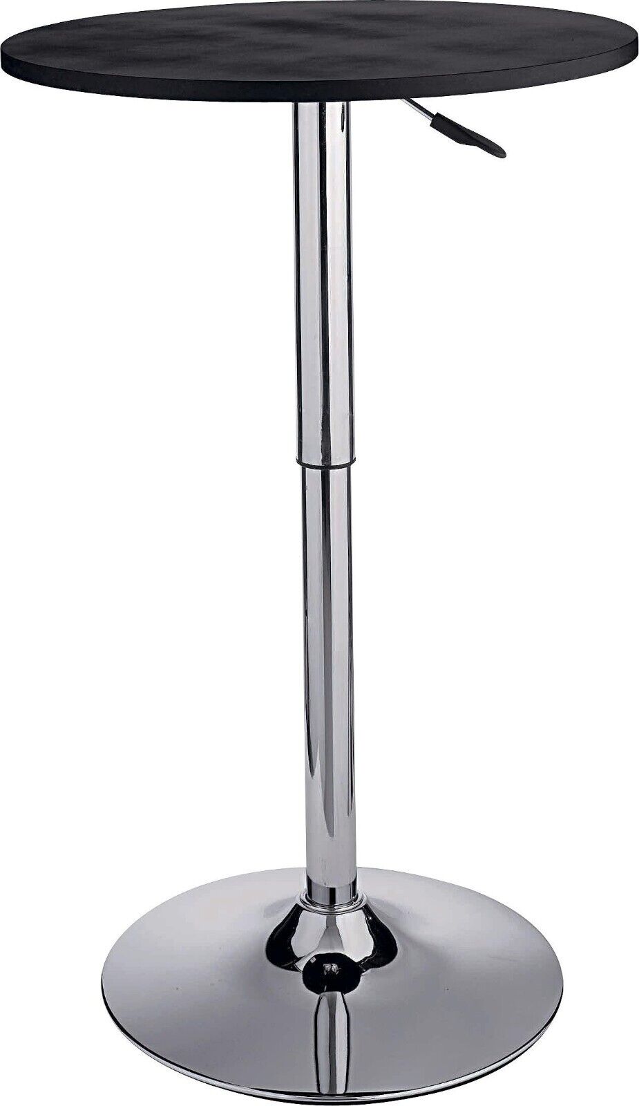 Gas Lift Round Bar Dining Table 2 Seater - Black For Kitchen or Living Room