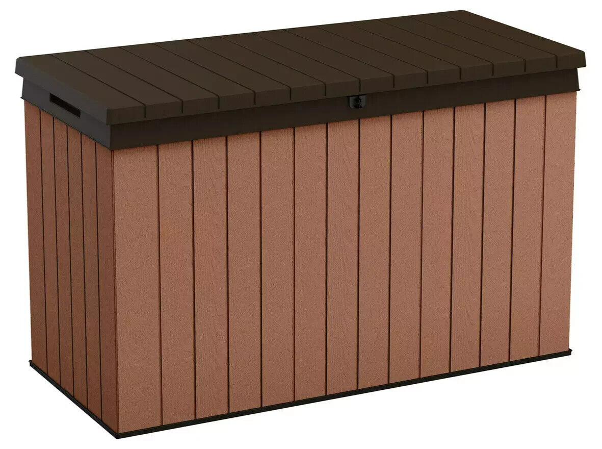 Keter Darwin 662L Outdoor Garden Storage Box - Brown