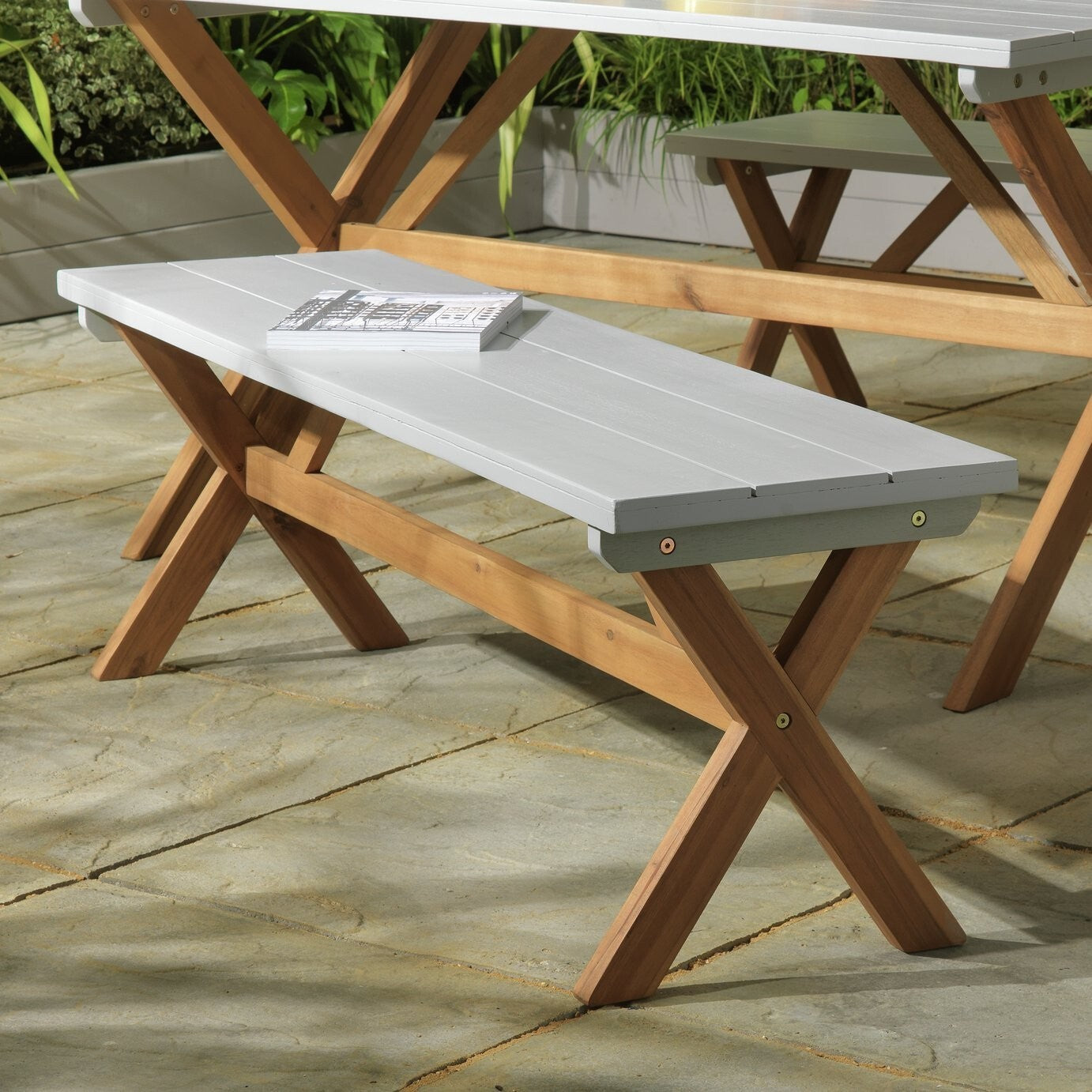 Richmond 6 Seater Wooden Patio Set - Grey ( B Grade 29488 - 29489 - 29491 )