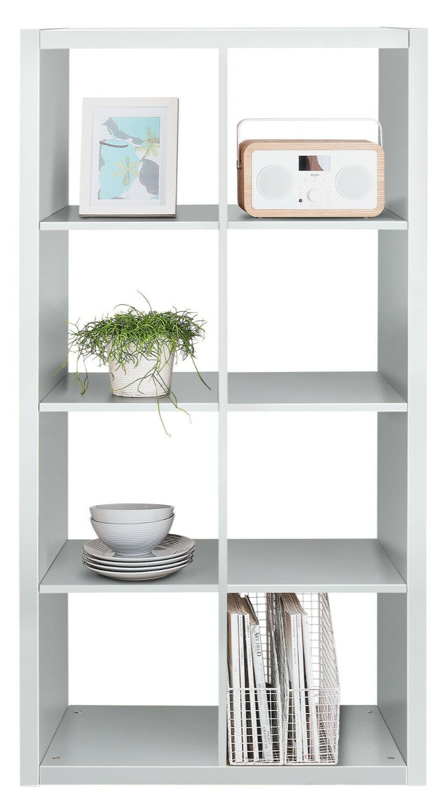 Habitat Squares Plus 8 Cube Storage Unit - White | Modular Organizer Living Room