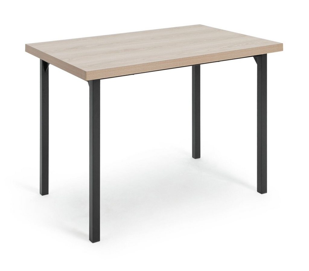 Habitat Zayn Wood Effect Dining Table & 4 Black Chairs | Modern Kitchen Dining