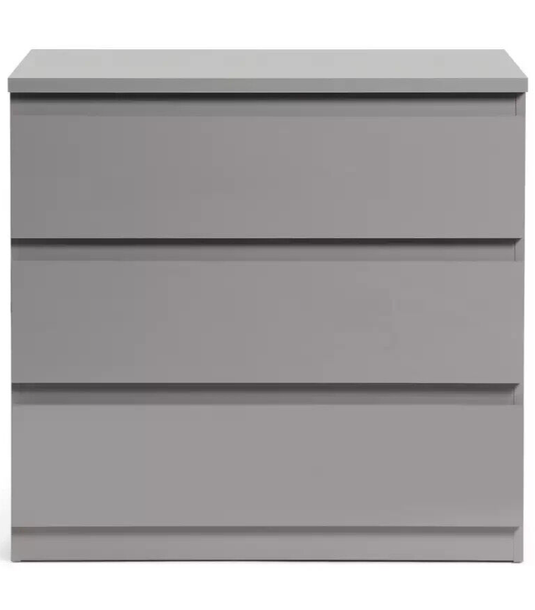 Habitat Jenson 3 Drawer Chest - Grey Gloss