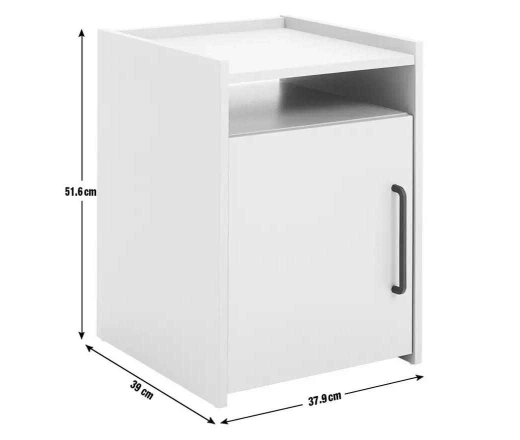 Habitat Oldham 1 Door Bedside Table - Walnut