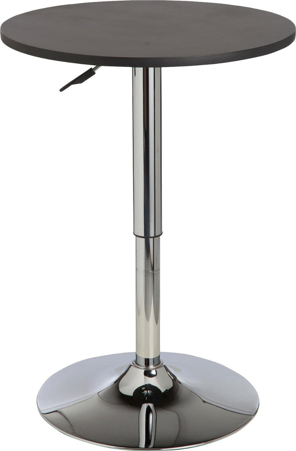 Gas Lift Round Bar Dining Table 2 Seater - Black For Kitchen or Living Room