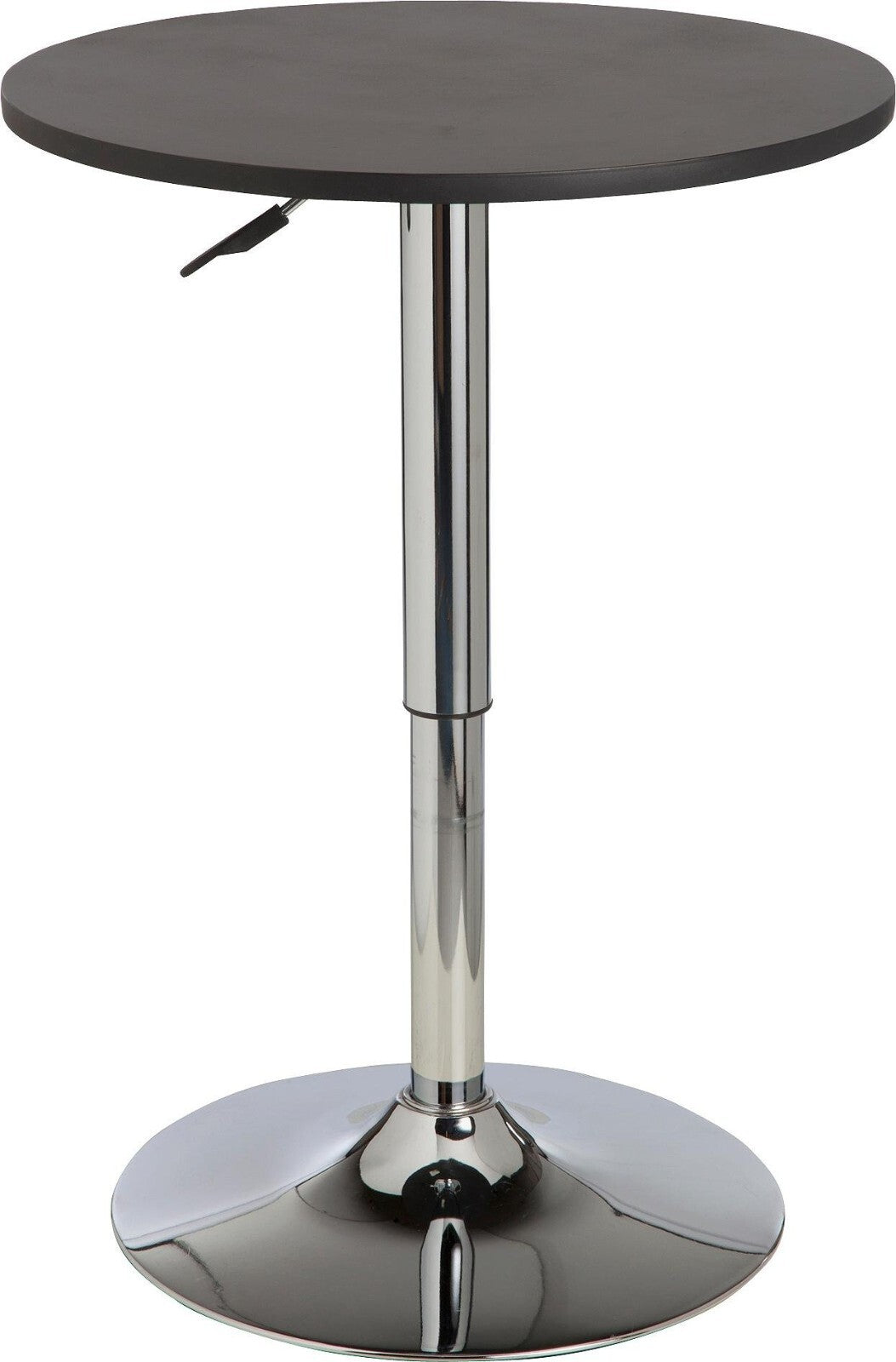 Gas Lift Round Bar Dining Table 2 Seater - Black For Kitchen or Living Room