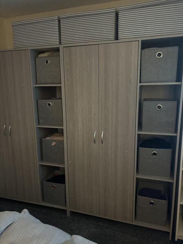Seville 2 Door Open Shelf Wardrobe - Oak Effect ( B Grade 32586 )