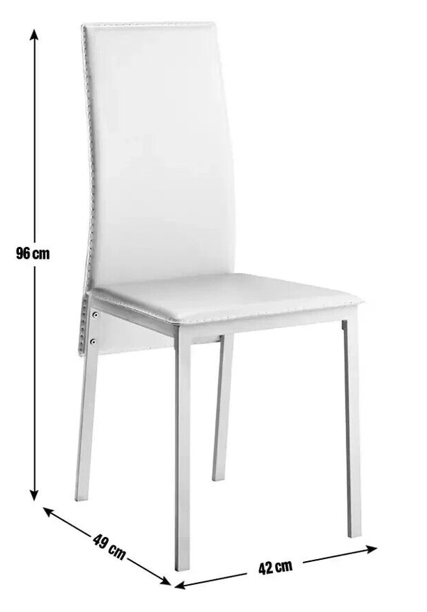 Lido Glass Dining Table 4 Chairs in Black 120cm For Kitchen or Living Room