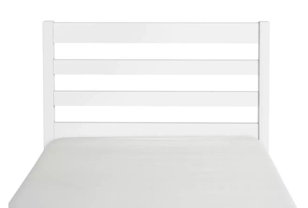 Kaycie Single Bed Frame 3FT With Headboard - Wooden - White - No Mattress