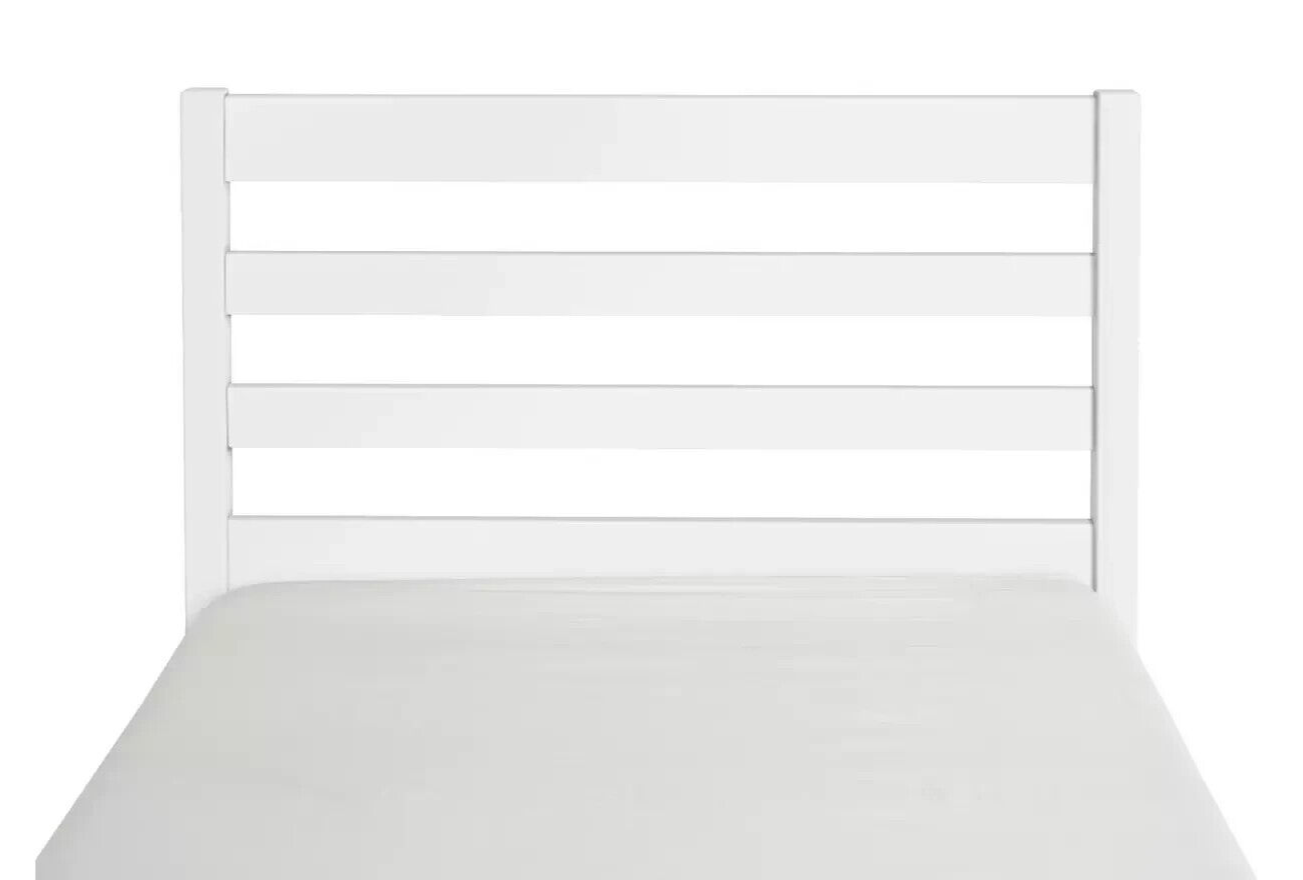 Kaycie Single Bed Frame 3FT With Headboard - Wooden - White - No Mattress