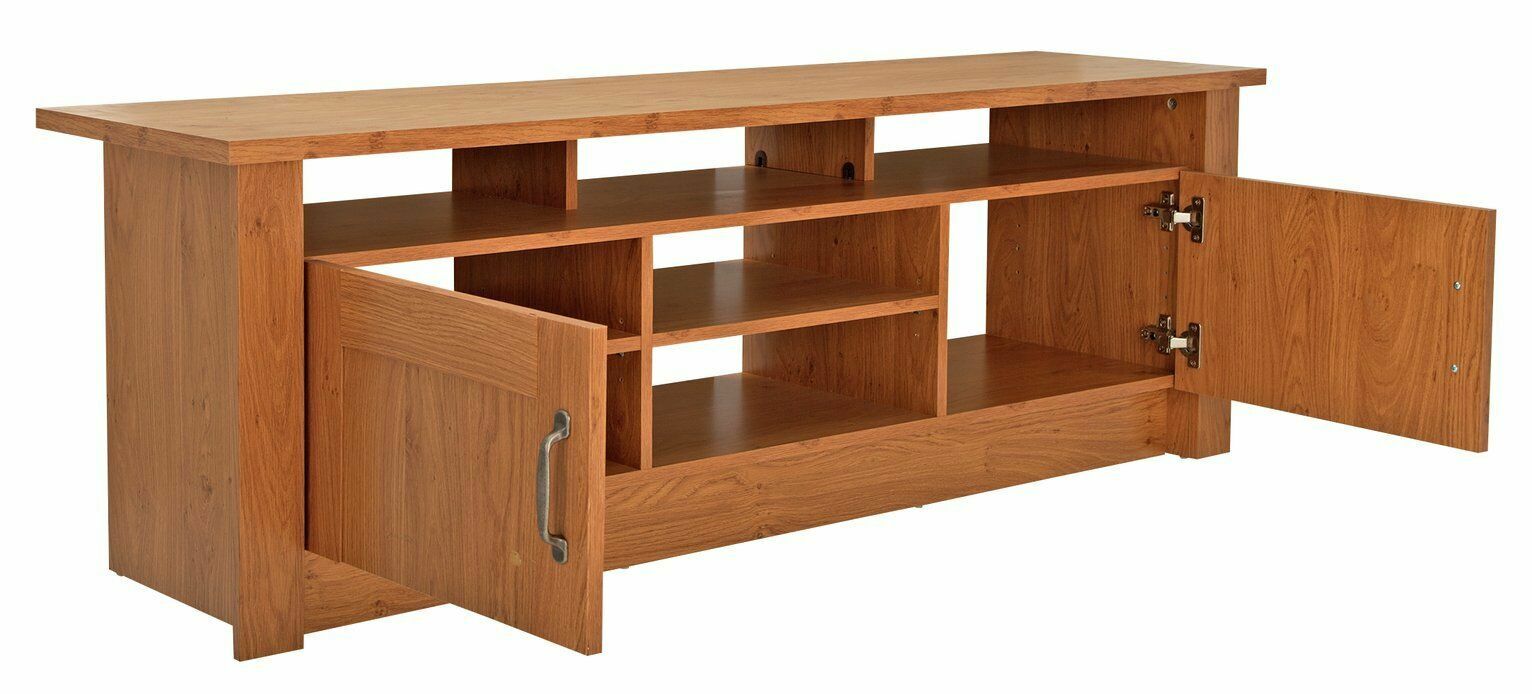 Home Ohio TV Unit Oak Effect | Modern Stand for Living Room Entertainment Center