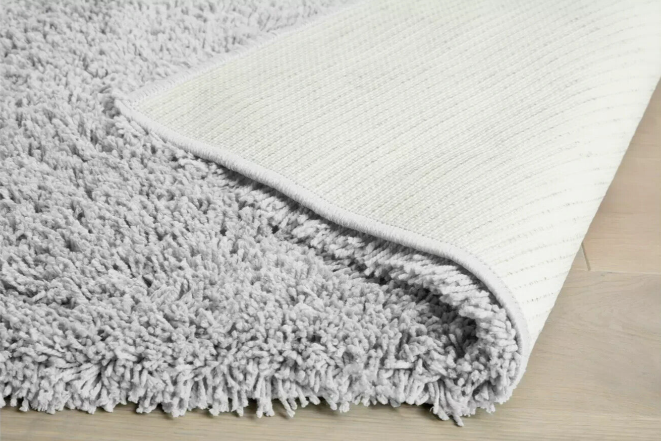 Habitat Noodle Shaggy Plain Rug - Grey - 160x230cm