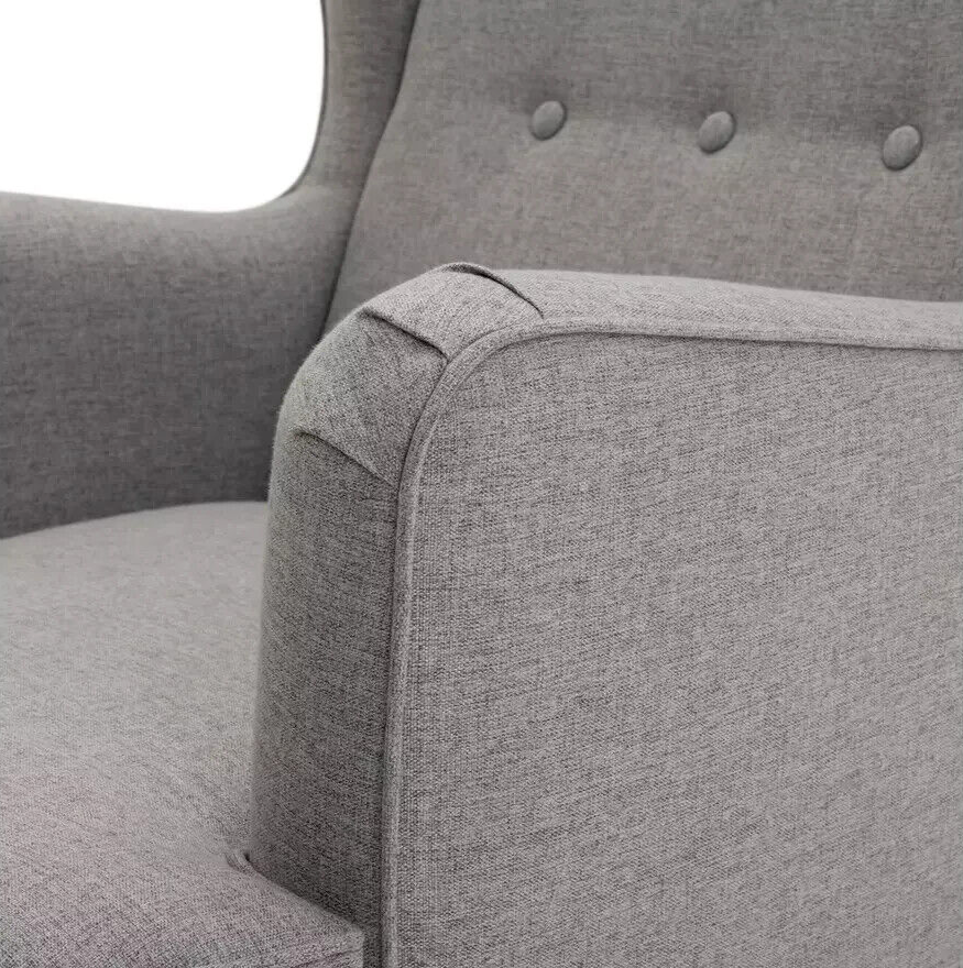 Habitat Callie Self Assembly Fabric Wingback Chair - Grey | Comfortable Stylish