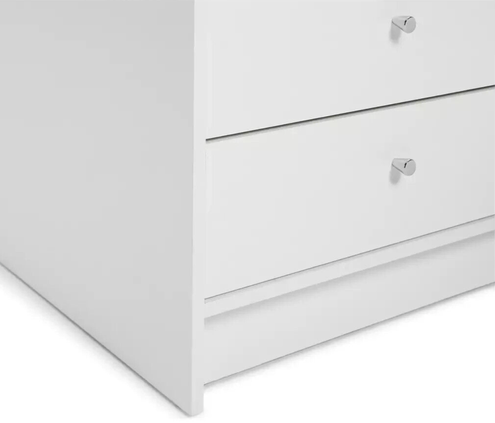 Malibu 2 Door 2 Drawer Wardrobe - White | Spacious Cupboard