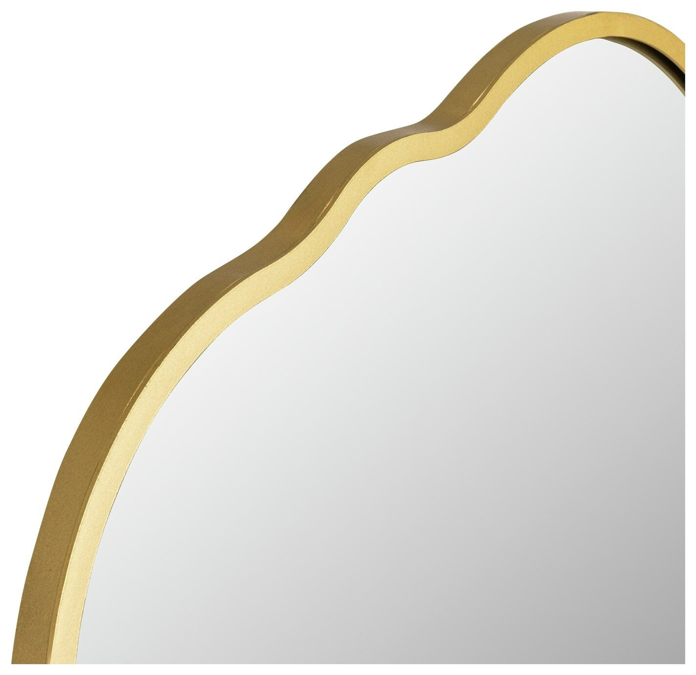 Vintage Full Length Curved Mirror - Gold - 140x60cm