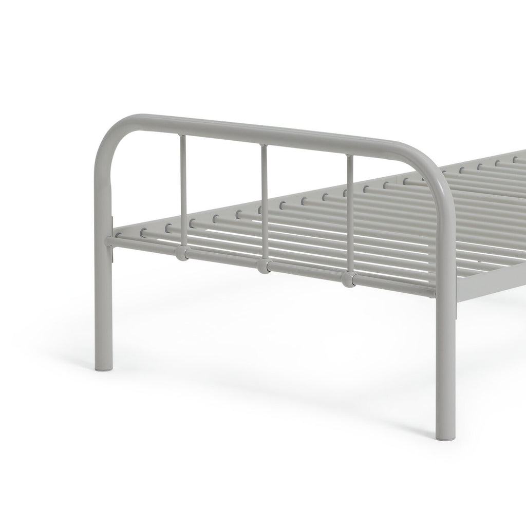 Home Charlie Single Metal Bed Frame White | Sturdy Durable Bedframe for Bedroom