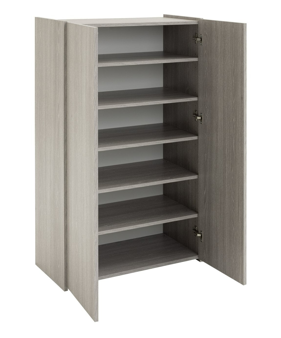 Seville 2 Door Shoe Storage Cabinet - Grey & Oak