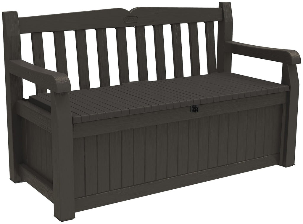 Keter Eden Bench 265L Garden Storage Box â€“ Grey