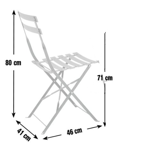 Habitat Eve 4 Folding Metal Garden Chairs - Light Green